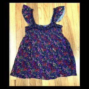 H&M large - floral print ruffle tank tunic dress